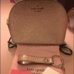 🌸KATE SPADE COSMETIC CASE AND KEYCHAIN SET🌸